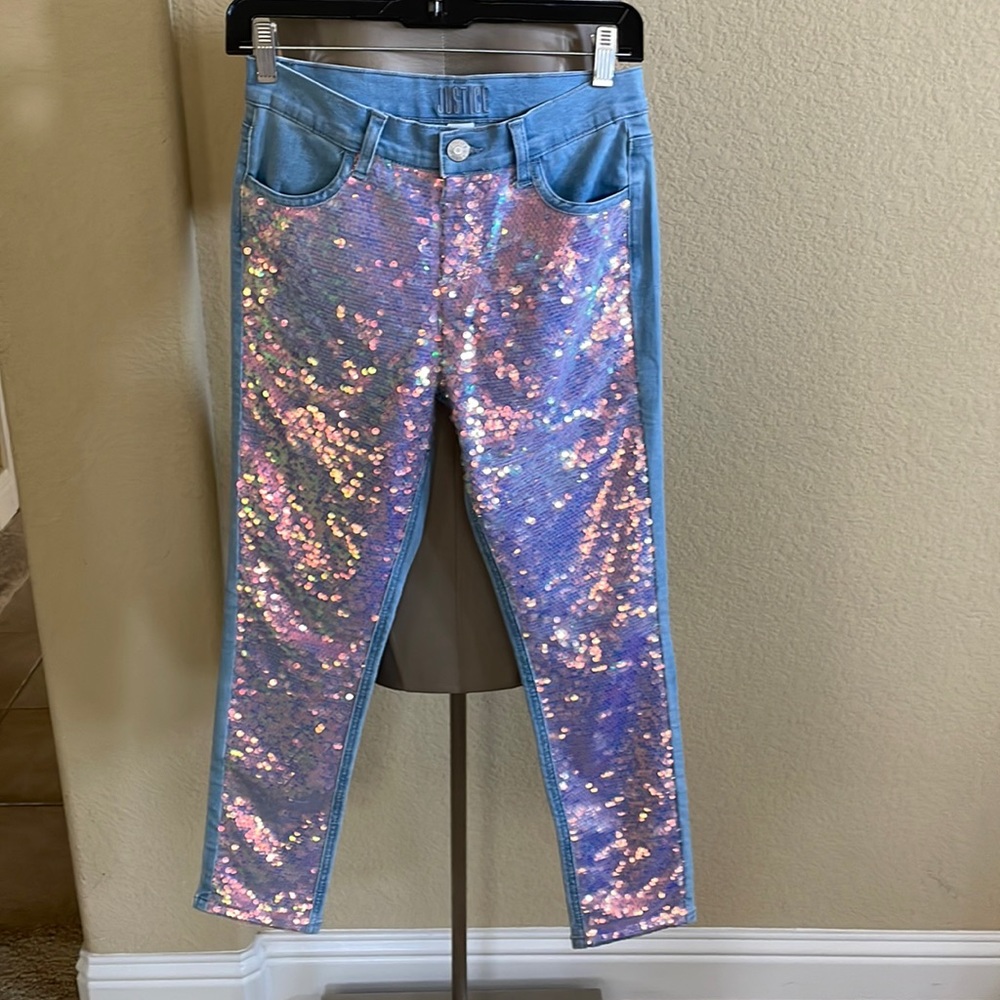 Justice Sequin Skinny Jeans